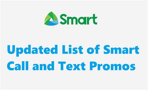 List of Smart Call and Text Promos 2022 